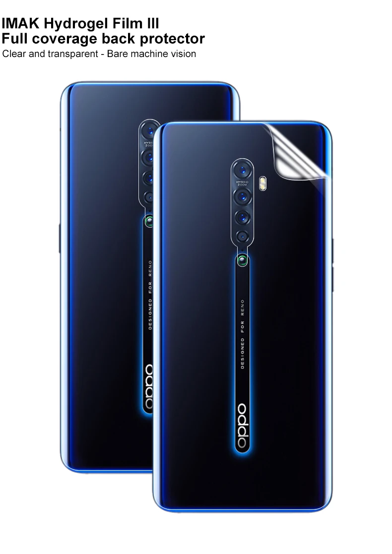 Imak Hydrogel III для OPPO Reno2, 2 шт., защита для заднего экрана, передняя, задняя, полное покрытие, мягкая защитная пленка, не стекло
