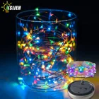 Светильник на солнечной батарее с крышкой для банки, 6 шт., 3 м, ручка s, 30 светодиодов, подвесной фонарь, лампа для украшения сада, цветной светильник