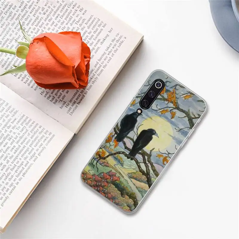 

Horror dark style crow animal Phone Case For xiaomi Redmi 5 5A plus 7A 8 note 2 3 4 5 5A 6 7 GO K20 A2 cover funda coque