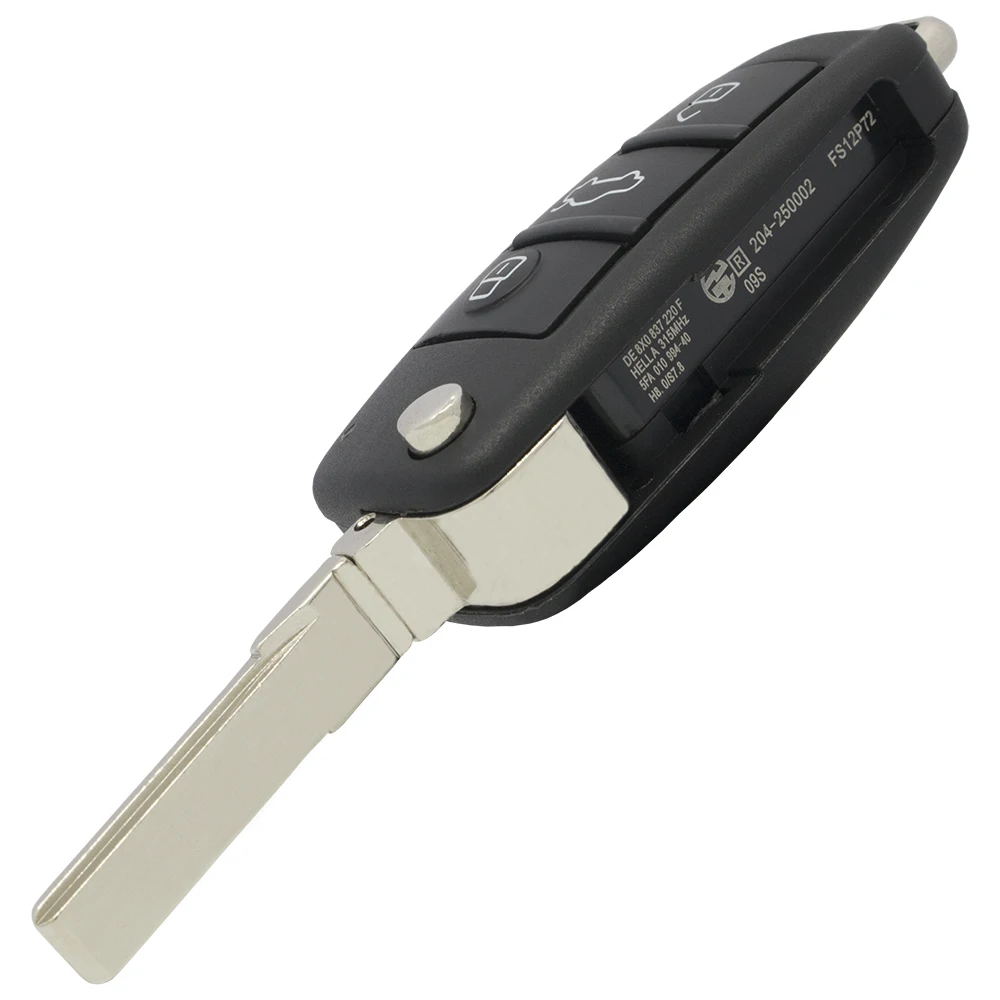 WhatsKey 3 кнопки Складной Дистанционный флип автомобильный чехол для ключей Audi A6L A3 A4