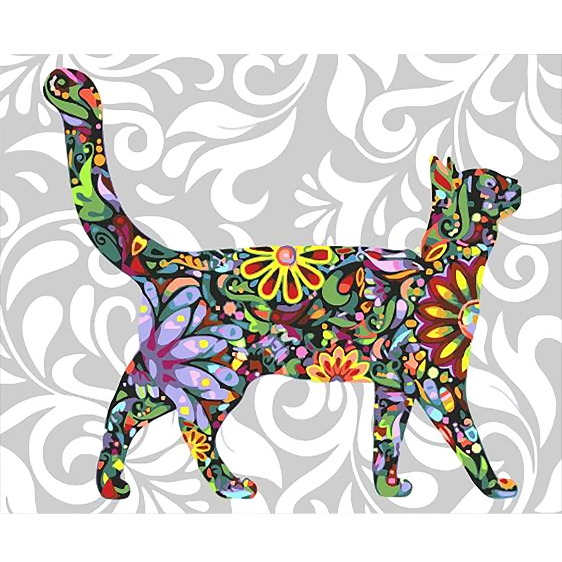 

Painting By Number Animal Cat Kits Drawing Canvas HandPainted Picture DIY Art Home Decoration Gift