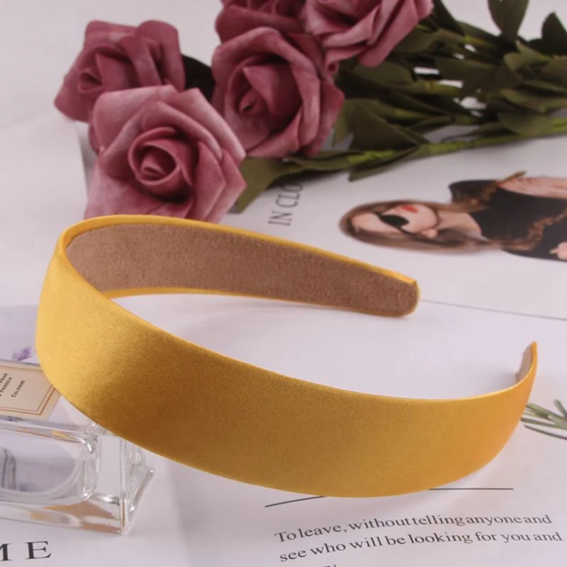 Vintage Satin Headband Hair Ornaments Bezel Turban Girls Headwear Women Hairbands Accessories |