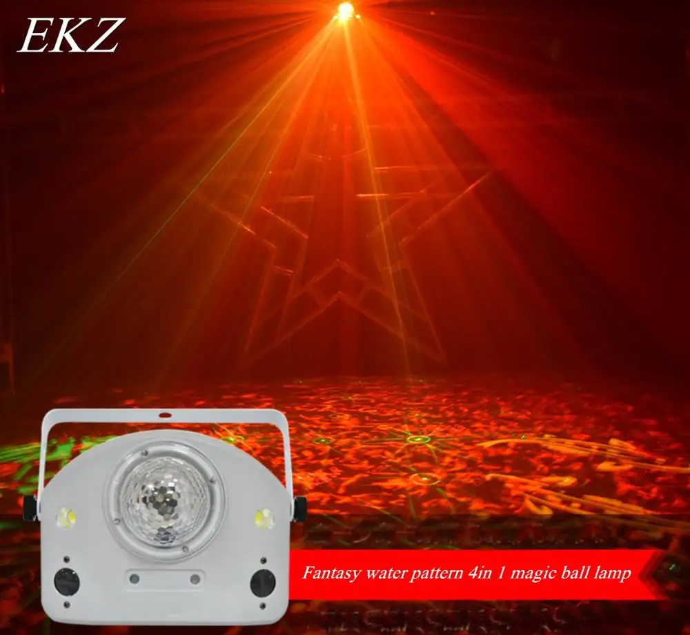 

Фсветильник с водяным узором «четыре в одном», фонарик KTV, фонарь с голосовым управлением, освещение для дискотеки, светильник для диджея, ла...