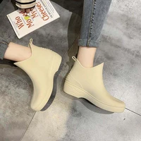 rain boots women waterproof rubber shoe non slip water shoes housewives mark shopping platform shoes galoshes for female