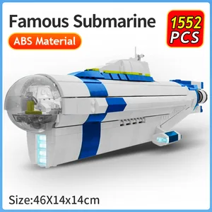 Морской Технология серии Subnautica подводная лодка строительные блоки Классическая игра модель подводной лодки кирпич Дети DIY обучающие игрушки