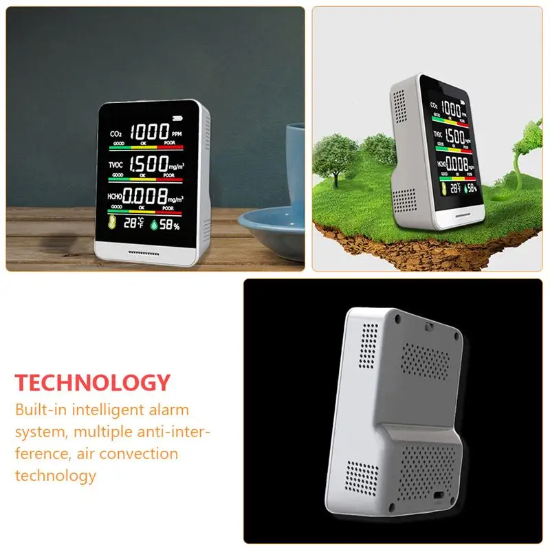 

CO2 Meter TVOC OCHO Air Quality Monitor Infrared Desktop Hygrothermograph