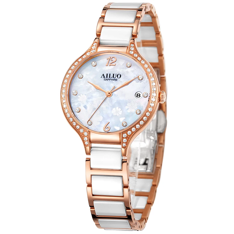 Французские Роскошные Брендовые женские часы AILUO японские кварцевые MIYOTA с