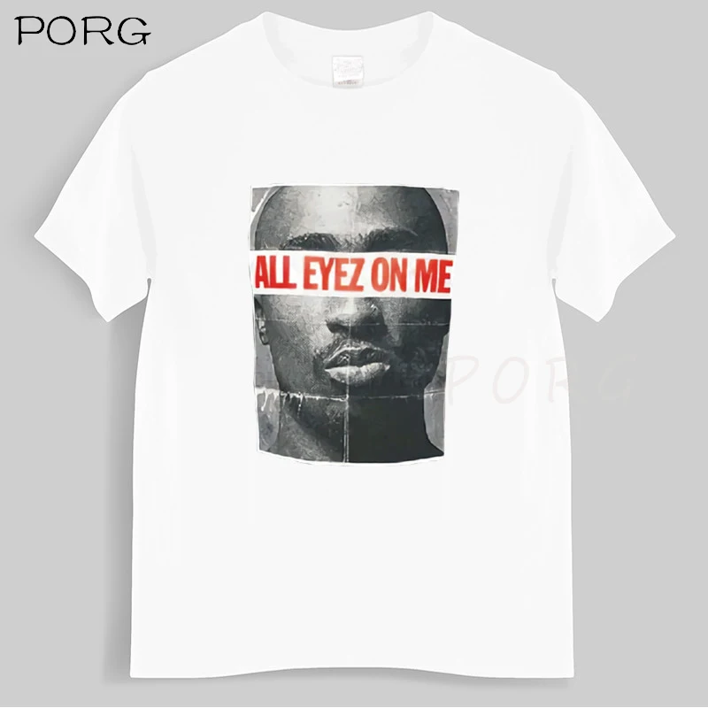

Mens Summer Cotton Tshirt Loose Tops HOT Deals Mens 2pac Amaru Shakur All Eyez on Me T Shirt Tupac Tee Women Unisex Tee-shirt