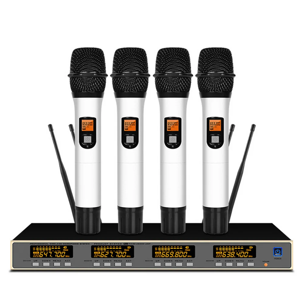 Профессиональный UHF беспроводной микрофон четыре Конференц-микрофона для
