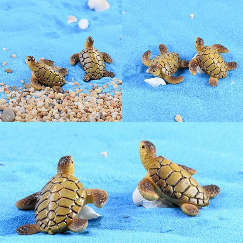 

Mini Sea Turtle Model Resin Figurines Fairy Garden Miniatures Fish Tank Acessories DIY Terrarium Landscape Decoration Artificial