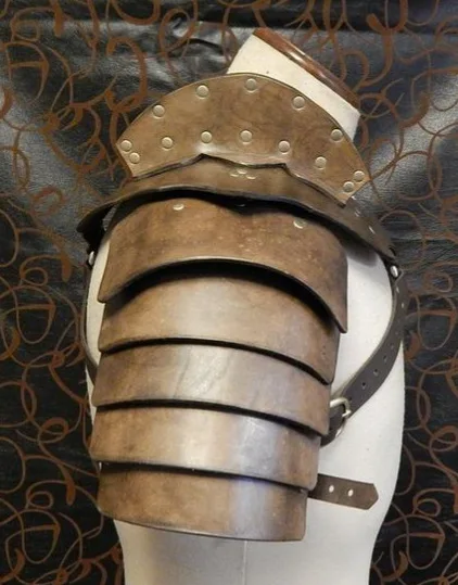 Средневековый Viking Warrior Гладиатор самурайский бой рыцарь полдроны на плече броня