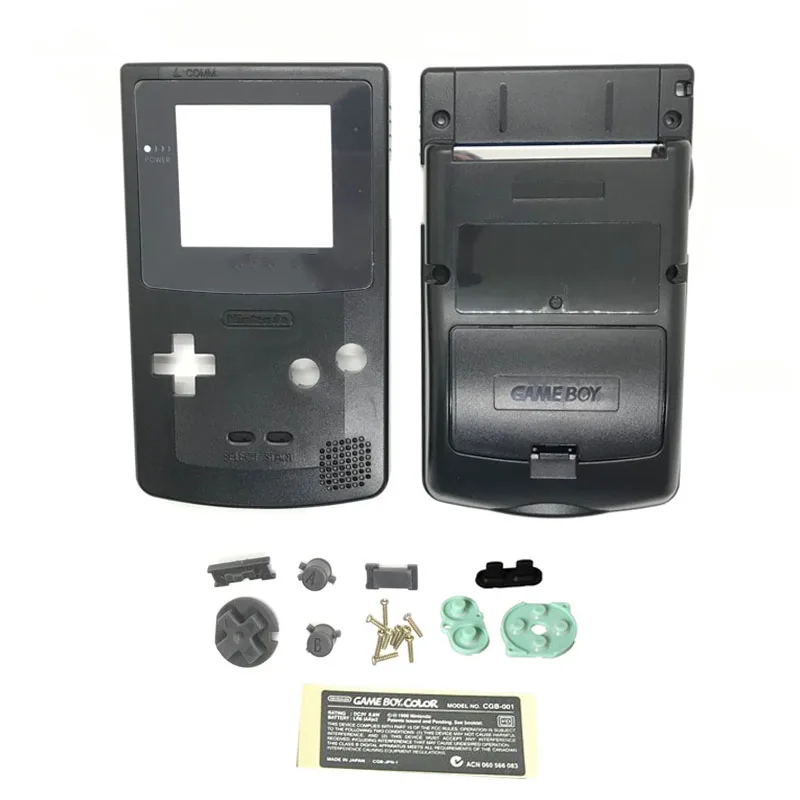 

New Plastic Game Shell Housing Case Cover for Nintendo Gameboy Color Game Console for GBC Shell with buttons kits sticker label