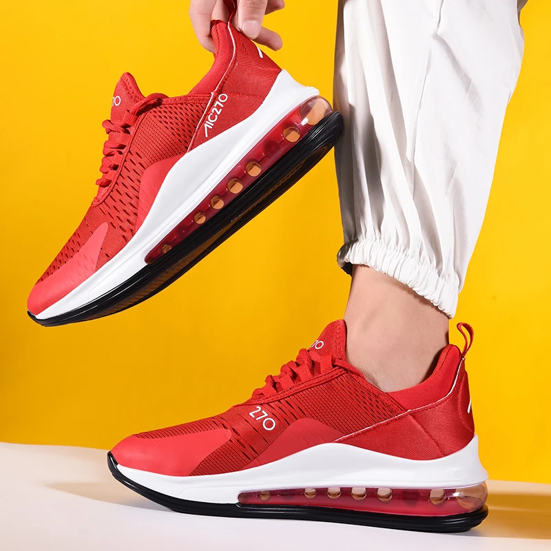 Basketable Shoes For Men Air Cushion Mesh Breathable Wear and heat resistant Fitness Trainer Sport Male Sneakers tenis | Спорт и
