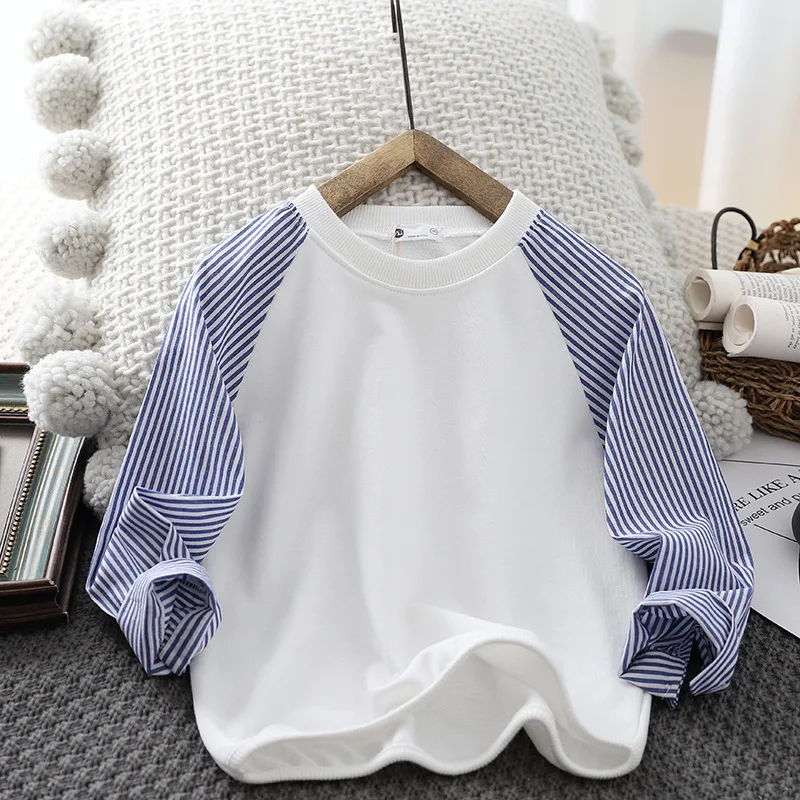 Весенний свитер для маленьких мальчиков детская одежда хлопковая футболка с