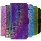 Чехол-книжка для Redmi Note 10 Pro98T9S Poco X3 NFC, блестящий флип-чехол с блестками для Xiaomi Mi 10 T Pro, Mi10T Lite, T10 T, 8, 9A, 9C, 7A, Funda