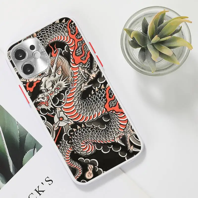 

Dragon art aesthetics Phone Case Clear matte transparent For white iPhone 7 8 x xs xr 11 12 pro plus max mini Funda