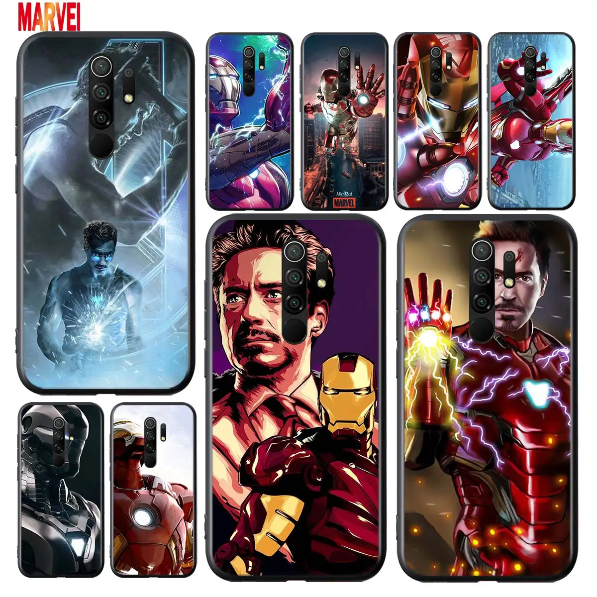 

Hot Iron Man Art Soft TPU For Xiaomi Redmi 9i 9T 9A 9C 9 8A 8 GO 7 7A S2 Y2 6 6A 5 A 4X Prime Pro Plus Black Phone Case