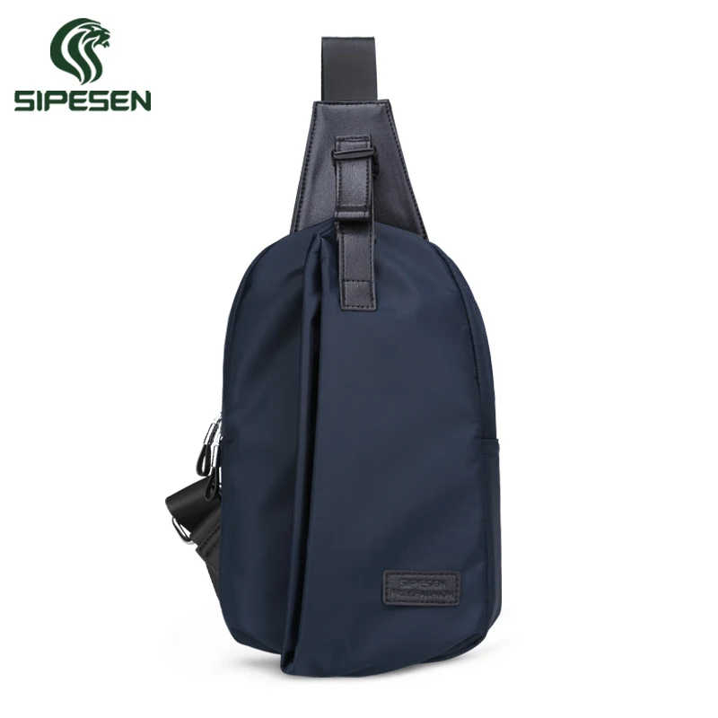 Zoger Japanese street chest bag men's tide brand men's shoulder bag Messenger bag tooling function wind bag fashion Oxford backp - Цвет: blue