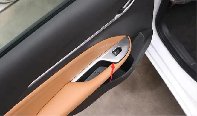 

15-2018 for brand new Excelle glass lifting panel stickers interior decoration modification inside armrest panel button sequin