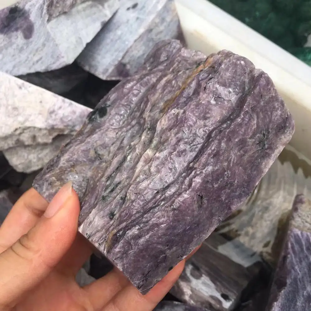 Натуральное сырье Charoite камень кварц кристалл необработанный лечебные