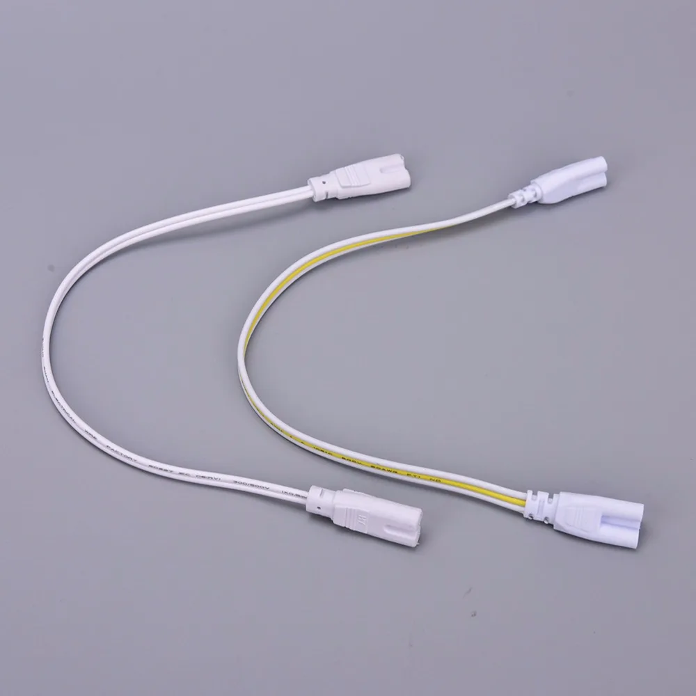 1Pcs 2 pin or 3 Double-end Cable Wire LED Tube Connector 30cm Two-phase Three-phase T4 T5 T8 Led Lamp Lighting Connecting - купить по