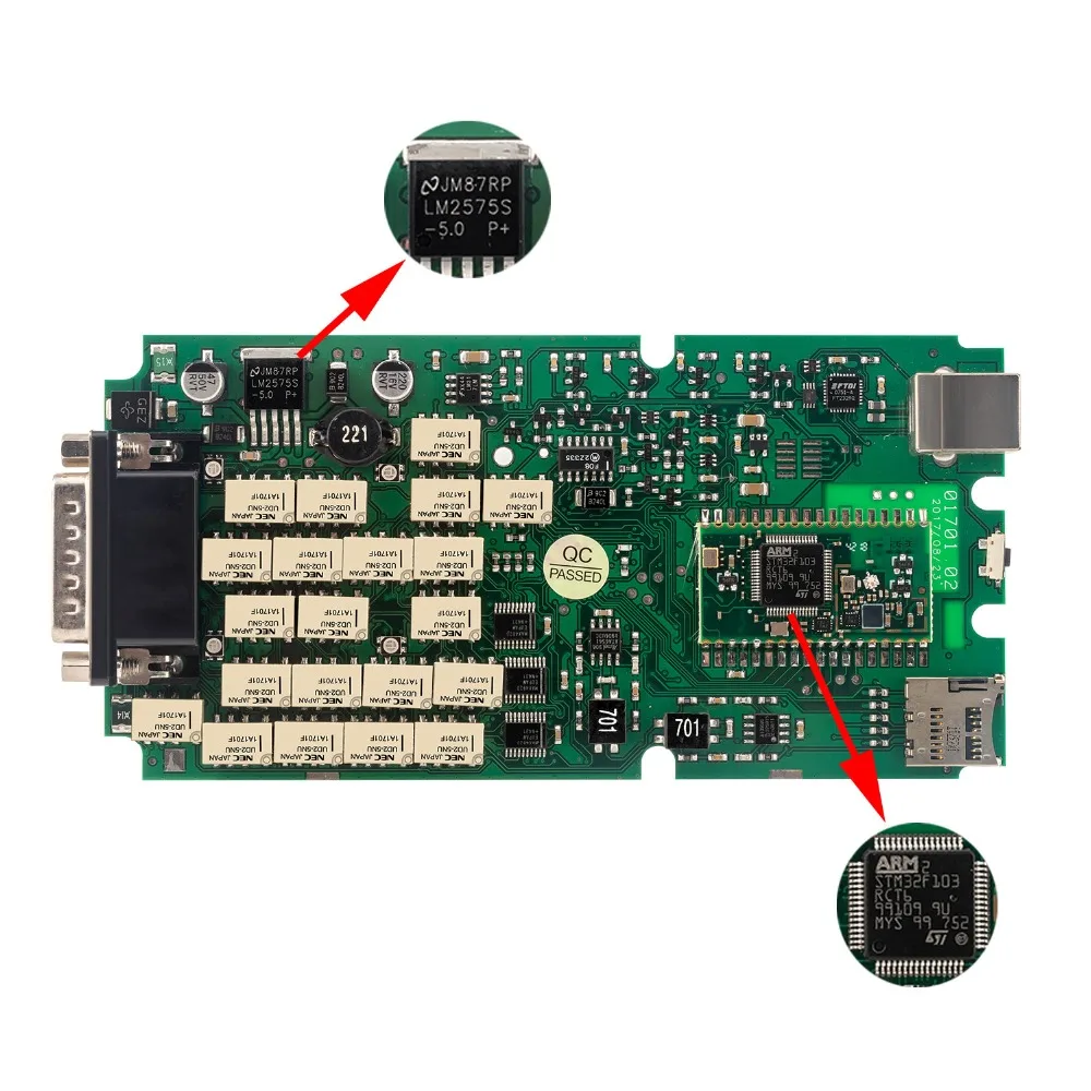 A+ Quality Single PCB For TCS Pro Bluetooth-Compatible OBD2 Scanner Car Truck Diagnostic Tool 2020.23 Free Ship | Автомобили и