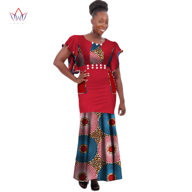 Африканские платья для женщин Дашики африканская одежда с принтом Высокая талия