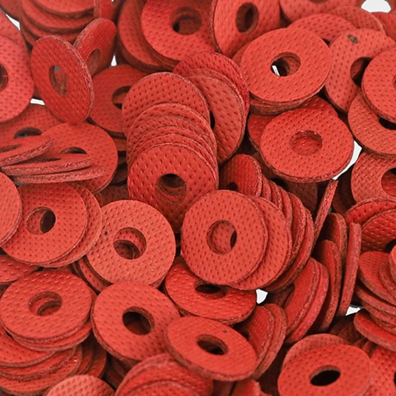 

100pcs Red Flat Ring Fiber Washers Fiber Washer Rubber Flat Washer Plumbing Kit Insulation Washer