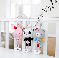 baby rattles stroller hanging soft toy mobile bed cute animal doll panda rabbit dog baby crib hanging bell toys for 0 12month