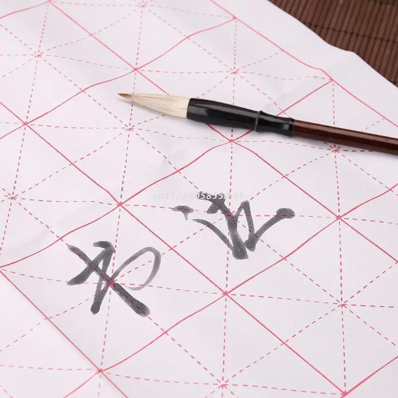 

3pcs/set Reusable Water Writing Cloth Brush Gridded Fabric Mat Chinese Calligraphy Practice Practicing No Ink Y4QD