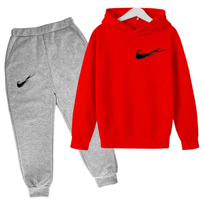 

2021 fashion sports suit children sports street suit children suit new style + trousers casual sports casual boys girls suit