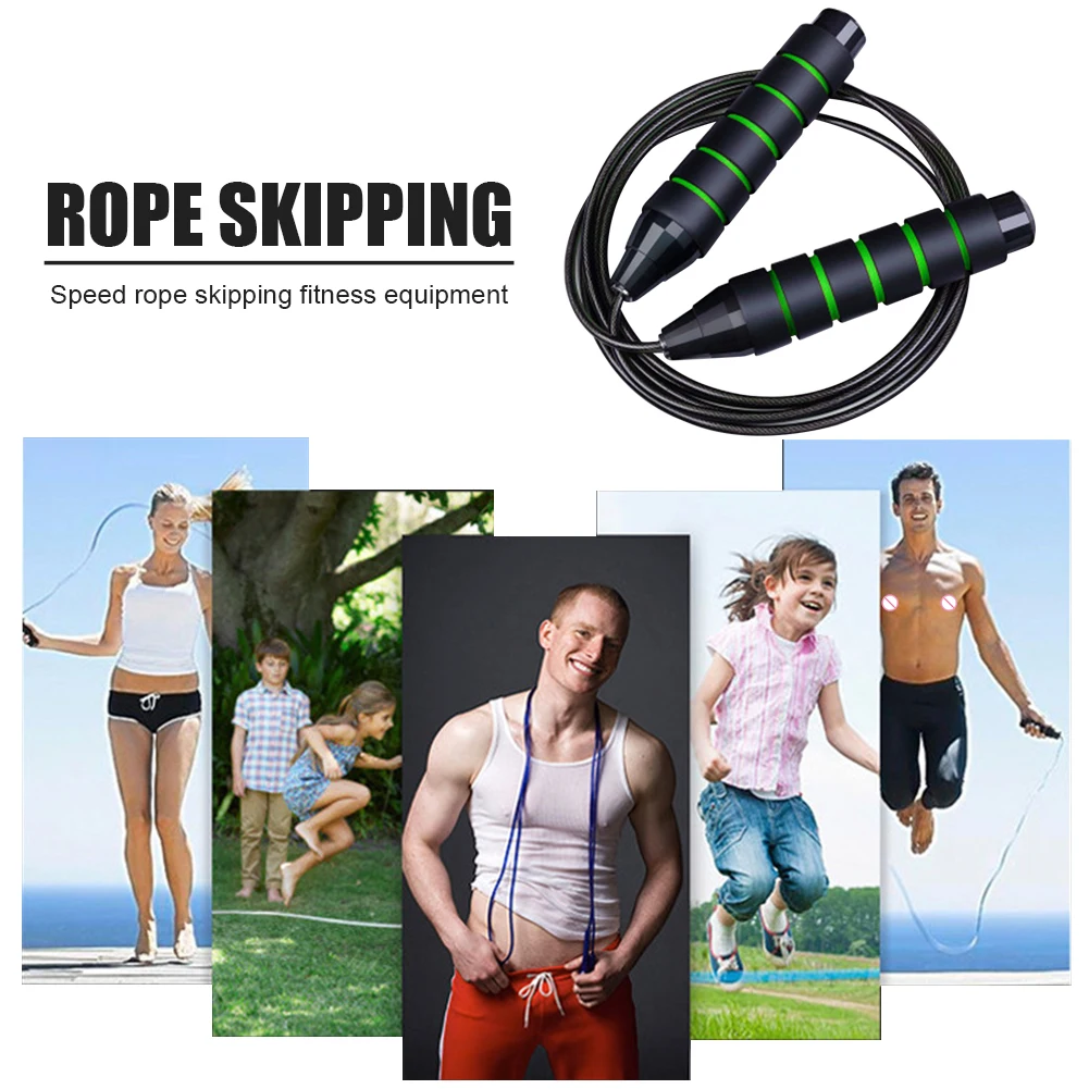 

Bearing Skipping Rope Steel Wire Sport Adjustable Jumping Rope Fitness Equipment for Indoor Exercise Sport Decoration