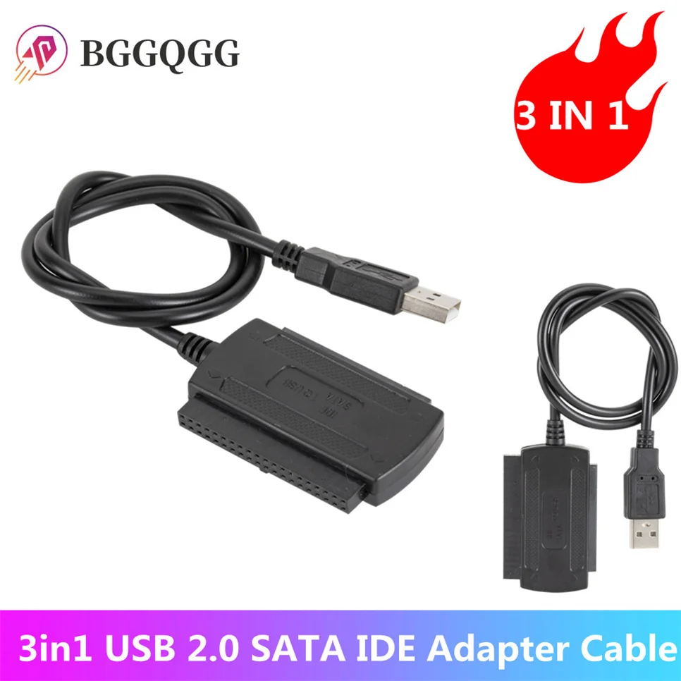 Кабель-переходник 3 в 1 для жестких дисков и HDD USB 2 0 IDE SATA 5 дюйма | Компьютеры офис