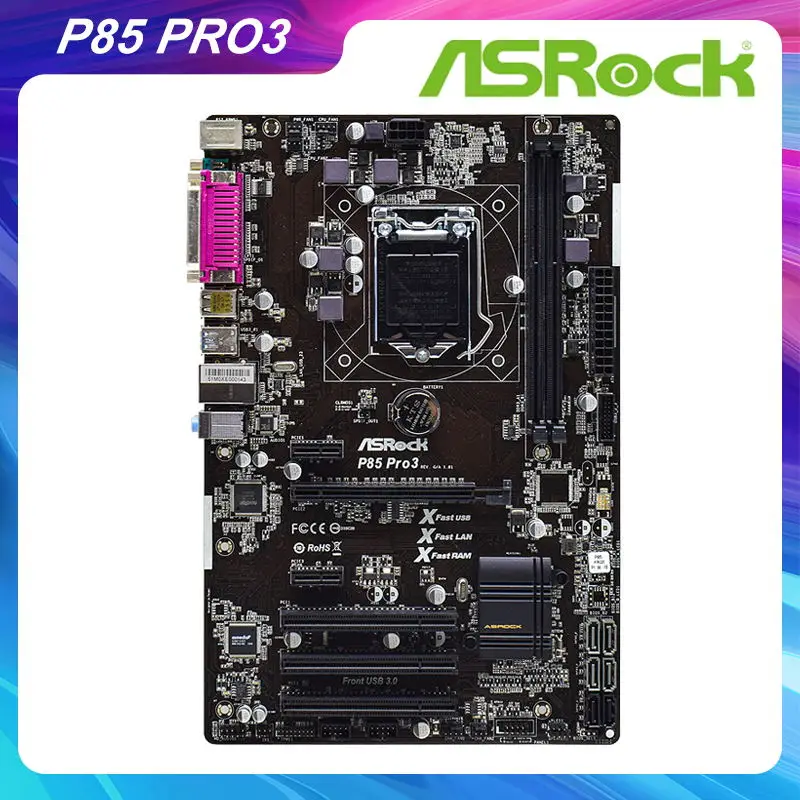 

P85 Pro3 For ASRock LGA 1150 Intel B85 Desktop PC Motherboard DDR3 16GB USB3.0 PCI-E 3.0 ATX Xeon E3-1285 v3 Core i7 i5 i3 cpus