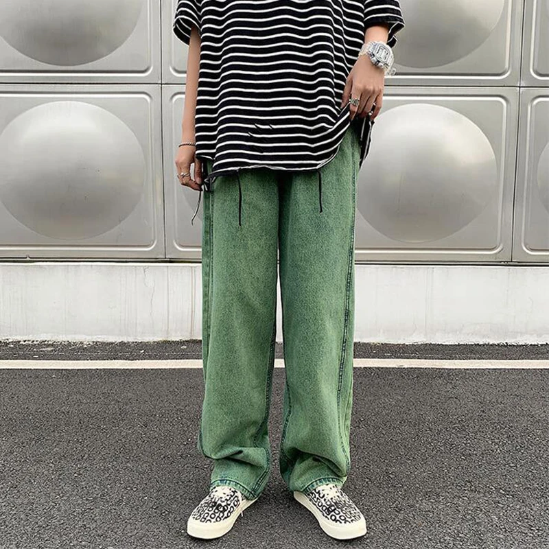

Jeans Loose Straight Summer Thin New Quarter Pants Men's Fashion Brand Korean Trend