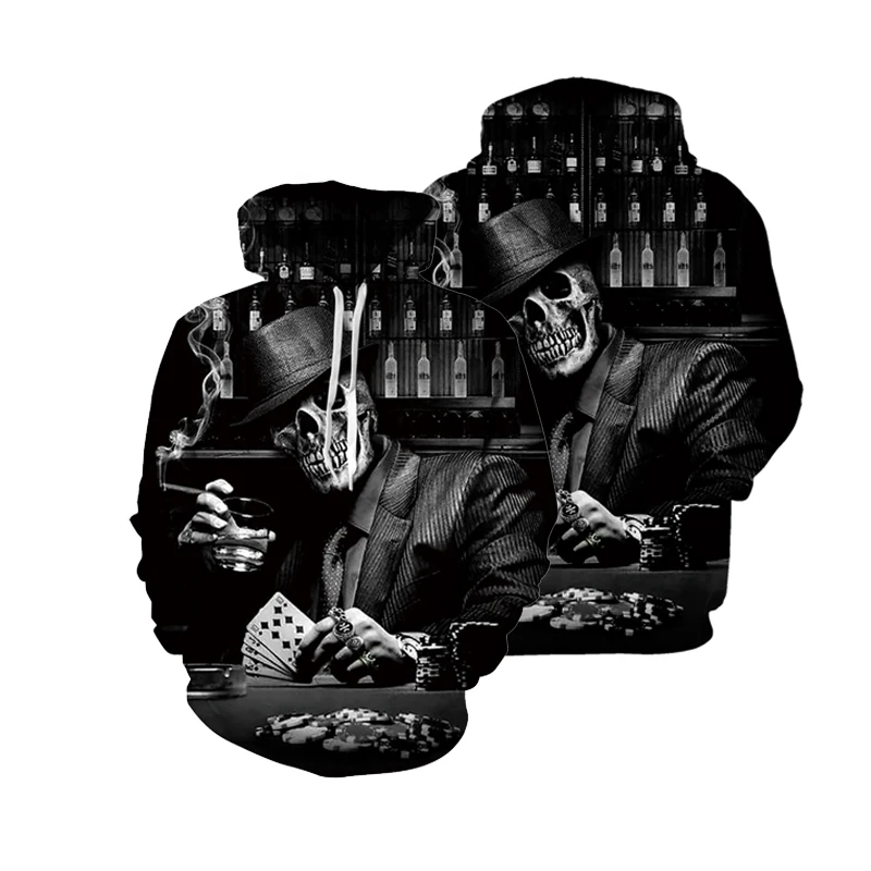 

2021 Fashion Men's Hoodie Midnight Clown 3D Printed Hoodie Beast Harajuku Streetwear Unisex Casual Jacket Sportswear