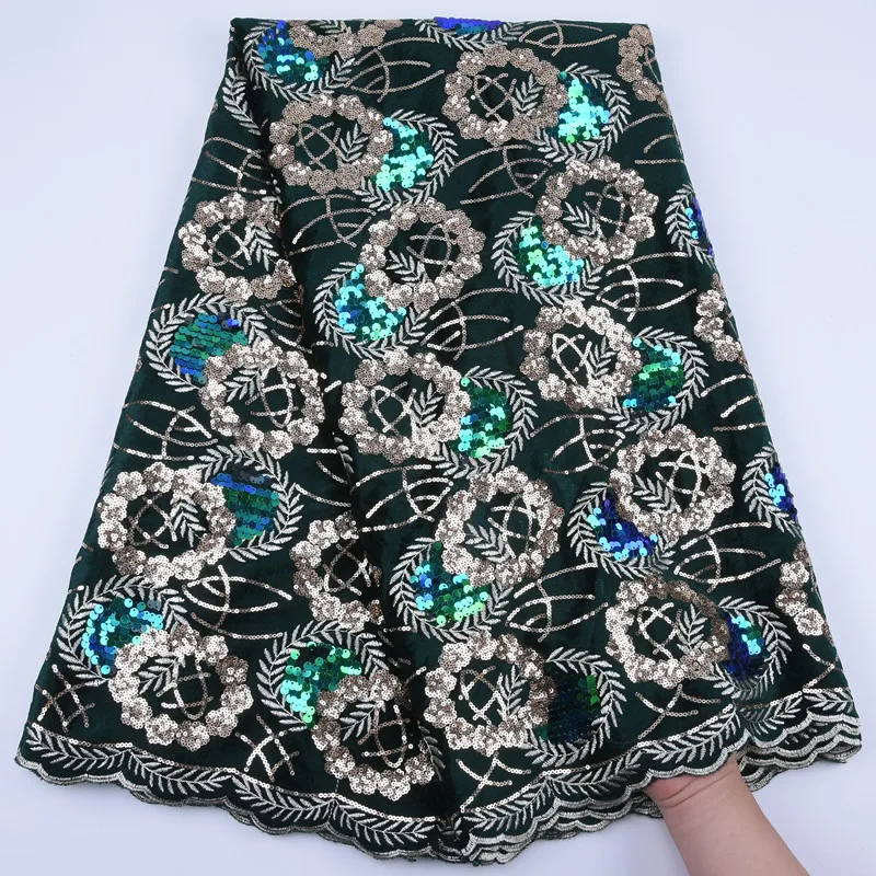 Африканская бархатная кружевная ткань 2020 нигерийская сетчатая с яркими
