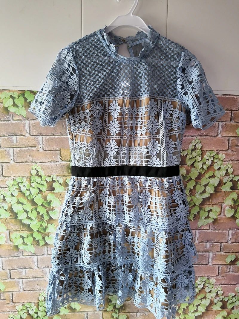 

Woman Summer Dress High Quality Short Lace Dresses