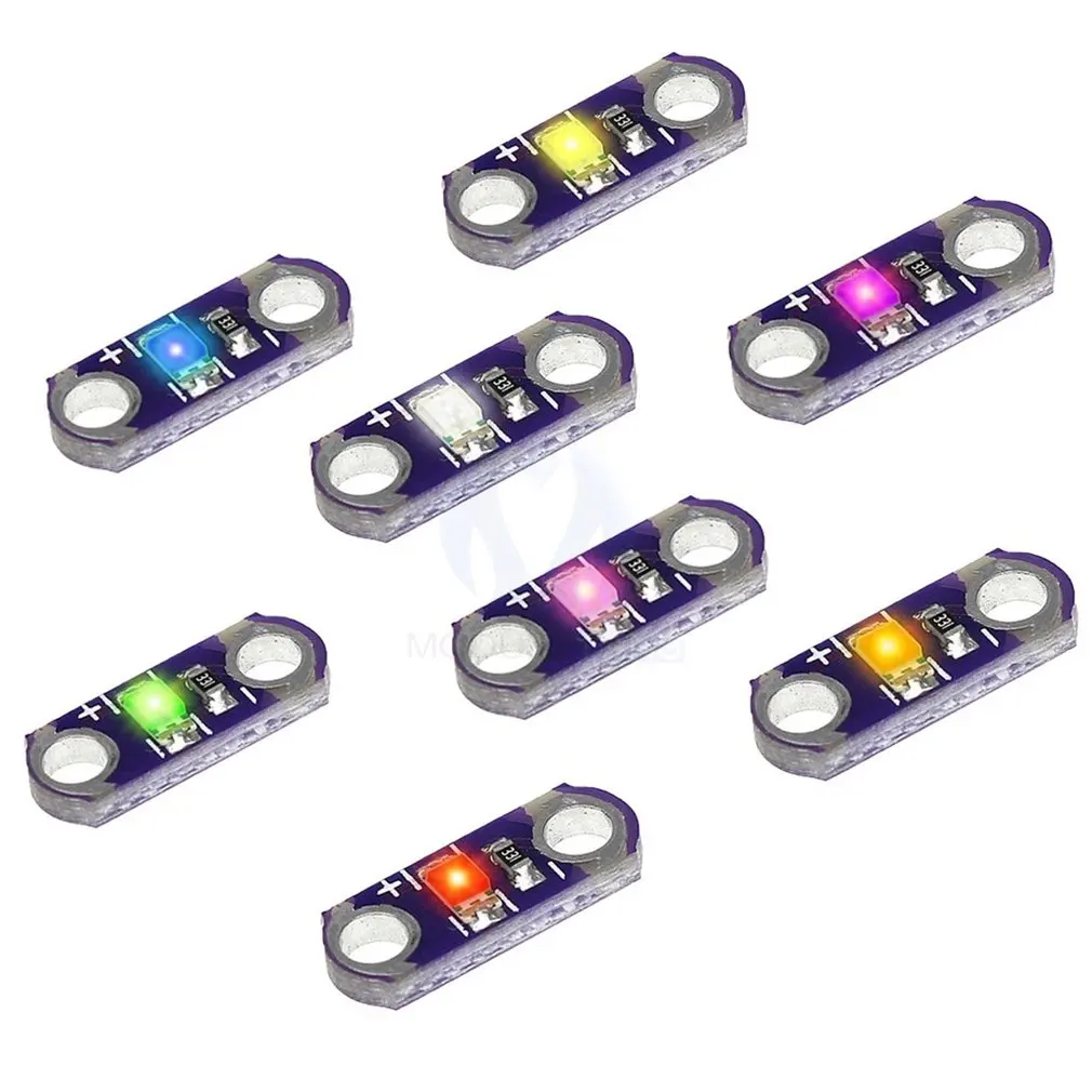 

5pcs Compact LED Light Development Board LED Module Portable Mini Clothing Projects Durable Lamp Panel Module