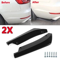 a pair universal car rear bumper lip diffuser splitter canard angle side skirt extension bumper spoiler decorative protection