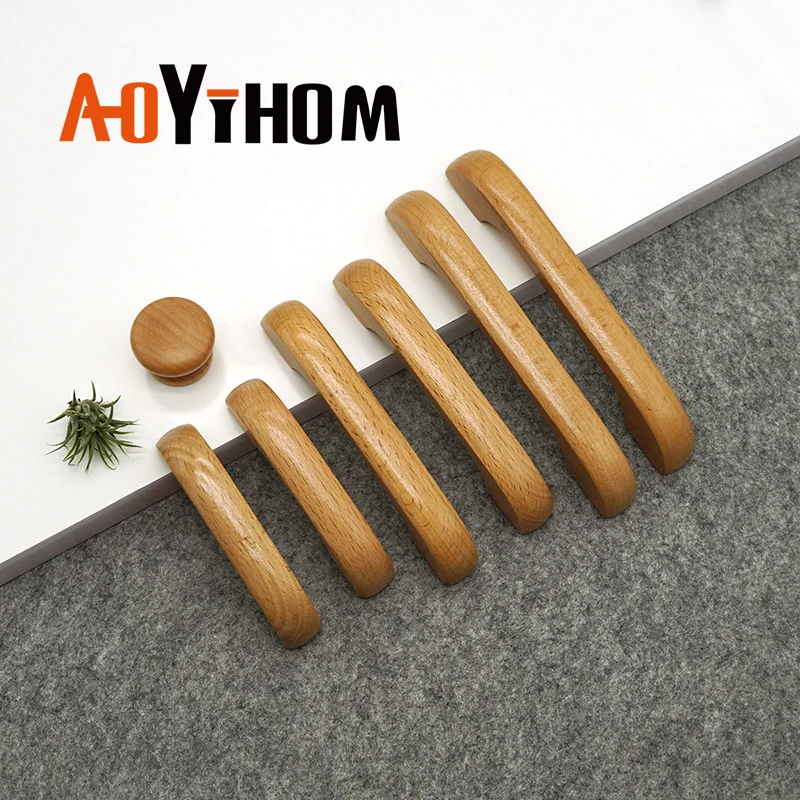 Скандинавский современный твердый деревянный шкаф для обуви дверная ручка