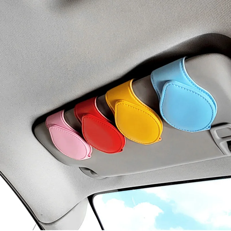 Автомобильный солнцезащитный козырек с зажимом оправа для очков кожаная