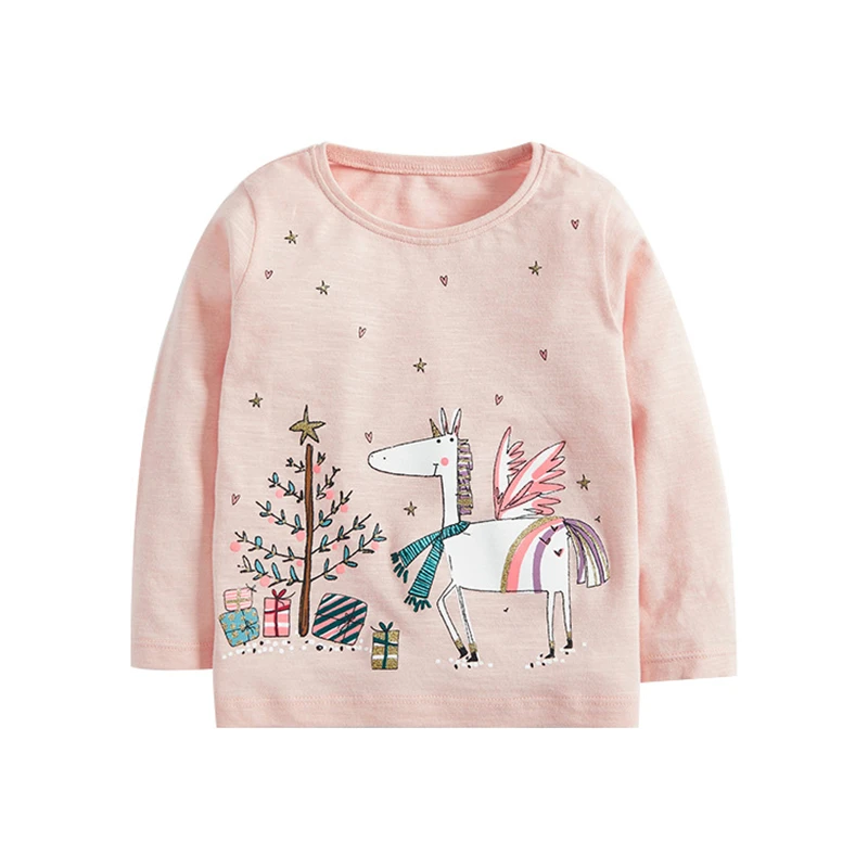 

Children Christmas Tops For Xmas Tree Unicorn Pattern Kids Long Sleeve Tops for Child Girls Boys Clothes Kids Unicorn Teens Tops