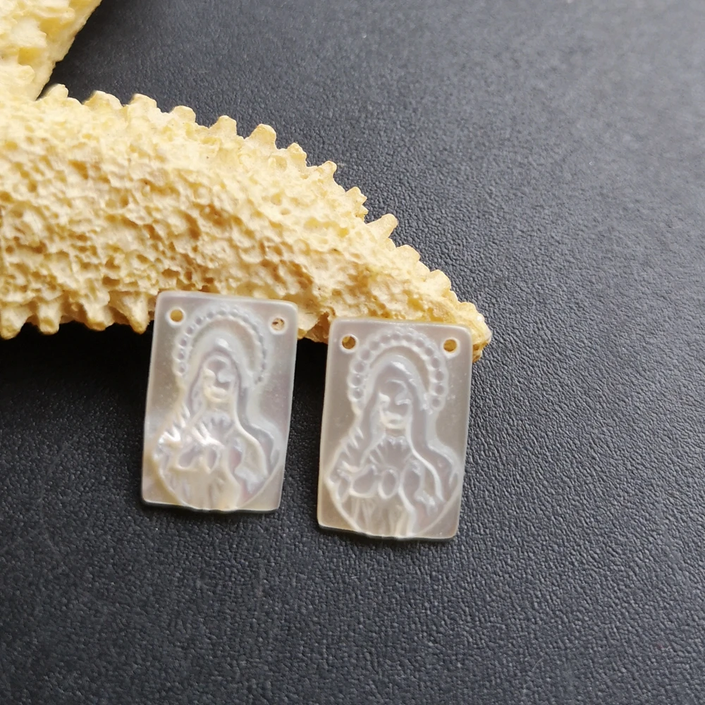 12 шт./лот 8x11 мм натуральное святое сердце Марии перламутровая раковина