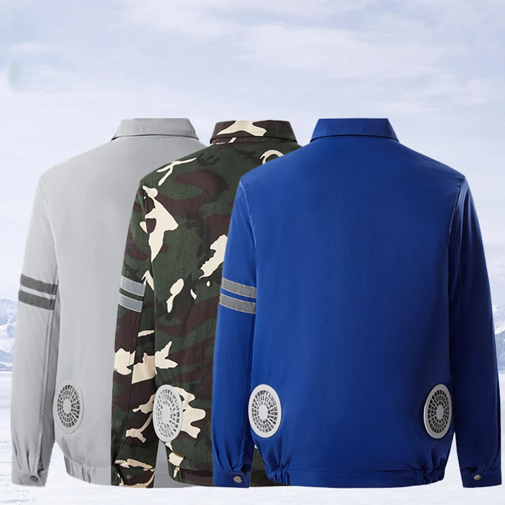 

Cooling Jacket Summer Air Conditioning Cool Coat with 2 Fans Outdoor Sun Protection Clothing