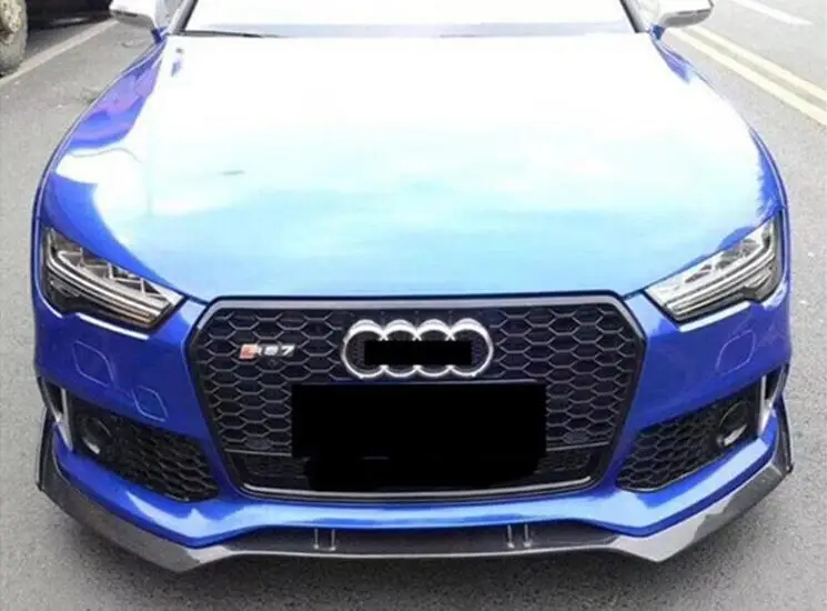 Online Penutup Pelindung Pisau Angin & Bibir Depan Serat Karbon Kualitas Tinggi Untuk Audi A7 S7 RS7 2011 2012 2013 2014 2015 2016 2017 2018