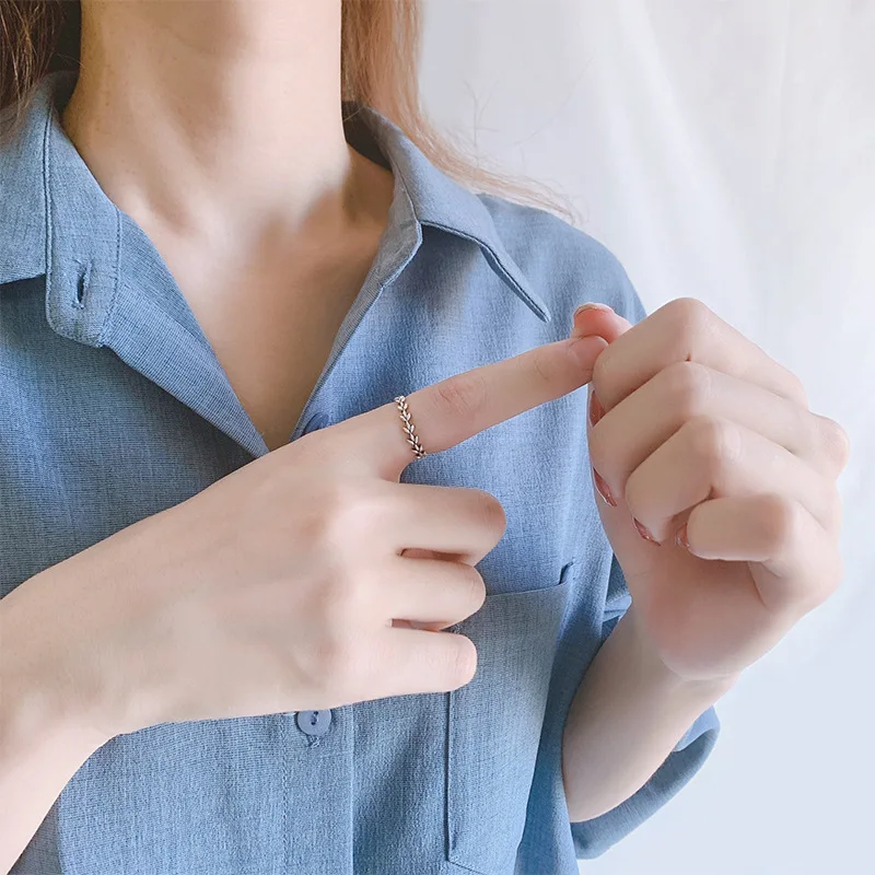 

Wheat Ear Ring Silver 925 Jewlry Silver Rings For Women US Size 7 Jewelry