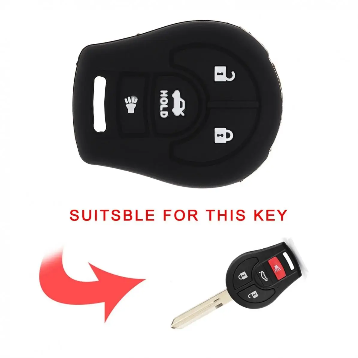 4 кнопки силиконовая прямая пластина чехол для ключа автомобиля протектор