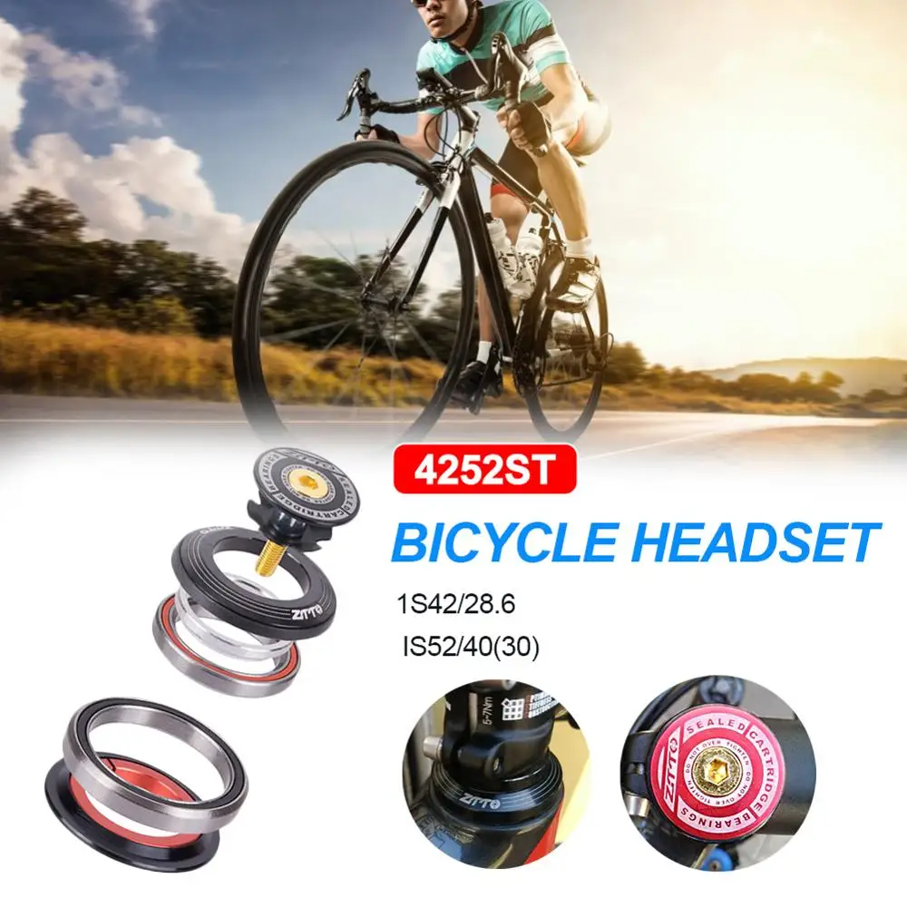 

Bicycle Headset 42mm 52mm CNC 1 1/8"-1 1/2" MTB Bearing Straight And Tapered Tube Fork IS42 IS52 Steer Column Integrated System