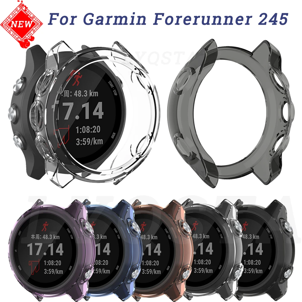

Защитный чехол для смарт-часов Garmin Forerunner 245/245 музыка ТПУ защитный корпус ремешки защитный чехол аксессуар Браслет